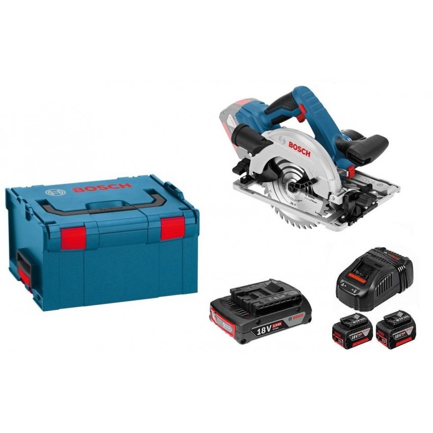GKS 18 V-57 G  Set Professional Δισκοπρίονο Μπαταρίας + GAL 1880 CV + (2x6,0Ah)