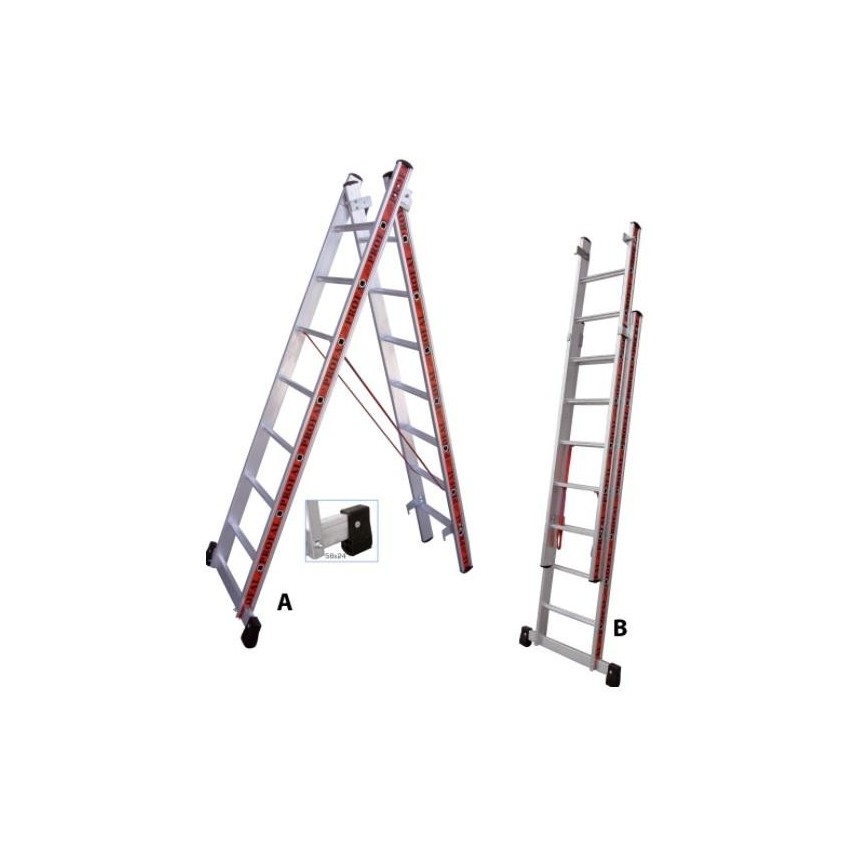 800217 Σκάλα Αλουμινίου Επαγγελματικής χρήσης 2x17