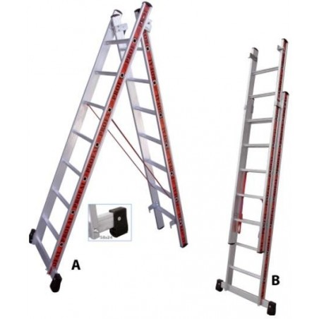 800217 Σκάλα Αλουμινίου Επαγγελματικής χρήσης 2x17