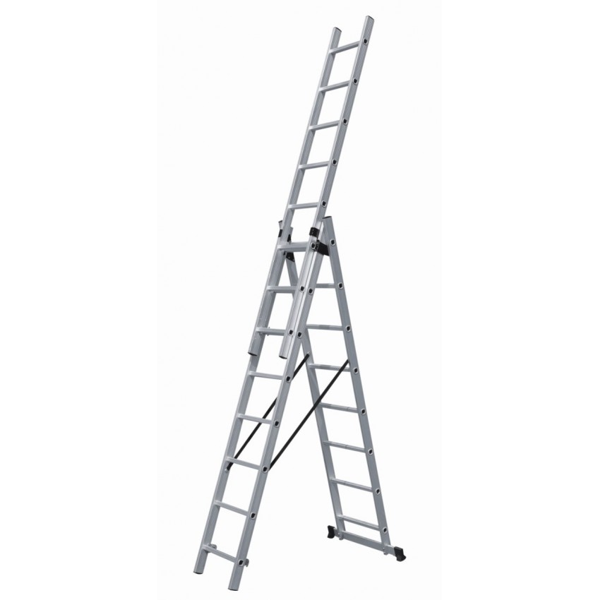 SSS8 Σκάλα Αλουμινίου Τριπλή Επεκτεινόμενη (3x8)