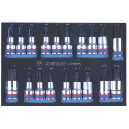 9-4129PRV Σετ Καρυδάκι 1/2", Πολύσφηνα, Ταπόκλειδα 19 Τεμάχια