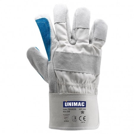 UN105 Γάντια Δερμάτινα Μπλε Νο10 (12 Ζευγάρια)