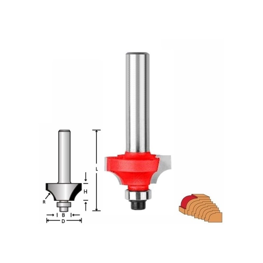 71945 Φρέζα Στρουγγυλέματος Με Ρουλεμάν Οδηγό Δίκοπη, Στέλεχος 8