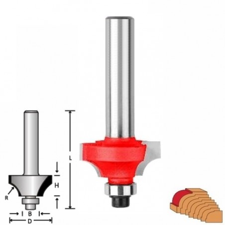 71945 Φρέζα Στρουγγυλέματος Με Ρουλεμάν Οδηγό Δίκοπη, Στέλεχος 8