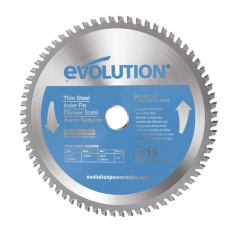 T185TCT-68MS Thin Steel Blade Δίσκος Κοπής Λεπτού Χάλυβα 185mm