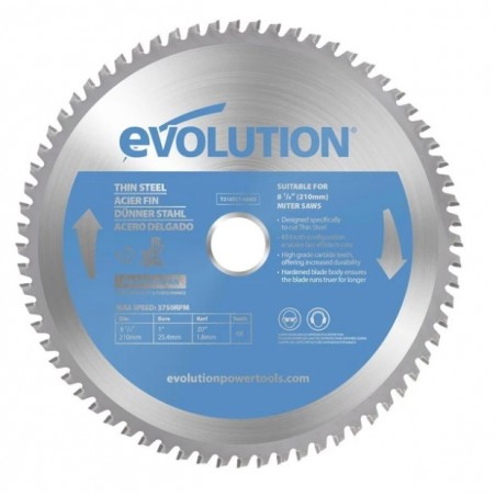T210TCT-68CS Thin Steel Blade Δίσκος Κοπής Λεπτού Χάλυβα 210mm