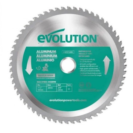 A185TCT-60CS Aluminium Blade Δίσκος Κοπής Αλουμινίου 185mm