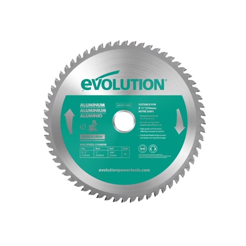 A210TCT-60CS Aluminium Blade Δίσκος Κοπής Αλουμινίου 210mm