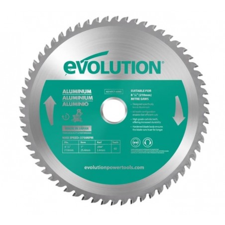 A210TCT-60CS Aluminium Blade Δίσκος Κοπής Αλουμινίου 210mm