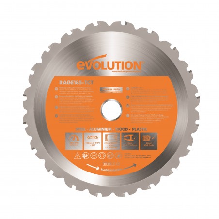 R185TCT-20MS Multiblade Δίσκος Κοπής Πολλαπλών Υλικών 185mm