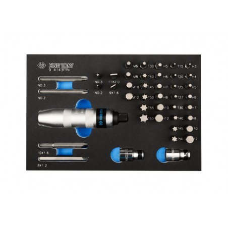 9-4143FRV Σετ Κατσαβίδι Χτυπητό 1/2" με Μύτες 43 Τεμάχια