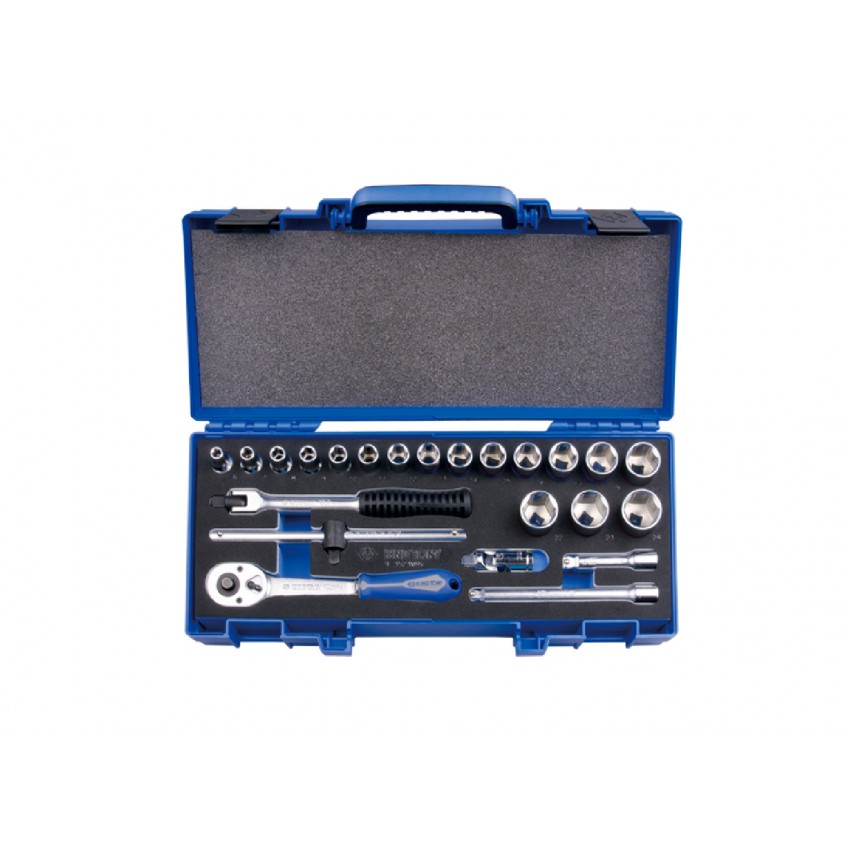 3523MRV10 Κασετίνα Καρυδάκια 3/8'' 17τμχ (6-24mm) + 6 Εξαρτήματα