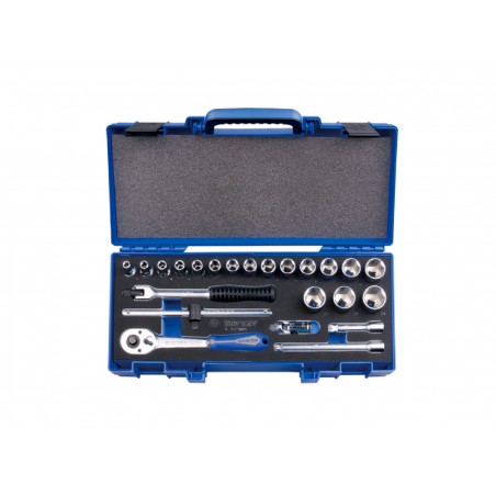 3523MRV10 Κασετίνα Καρυδάκια 3/8'' 17τμχ (6-24mm) + 6 Εξαρτήματα