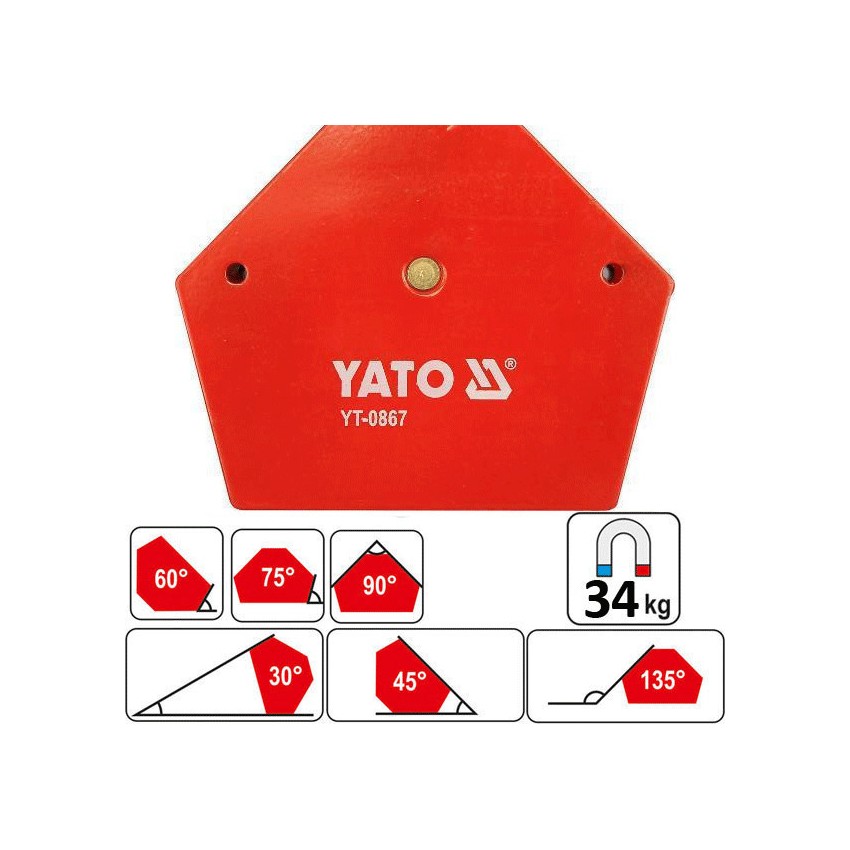 YT-0867 Μαγνητική Νέου Τύπου Σιδερά Μεγάλη 111x136x24mm