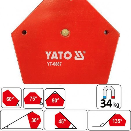 YT-0867 Μαγνητική Νέου Τύπου Σιδερά Μεγάλη 111x136x24mm