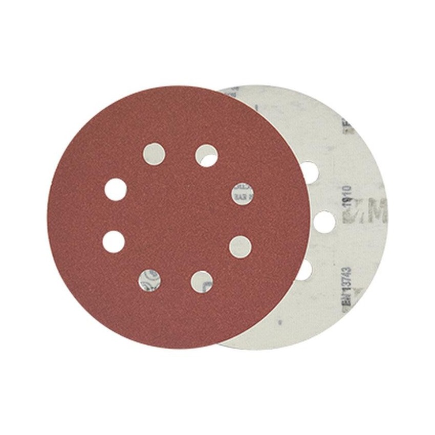 33518 Δίσκος Velcro Κόκκινος 125-8T- 040 (25 τεμάχια)