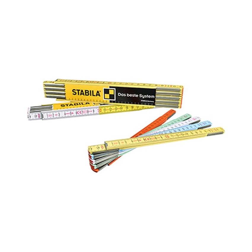 12428 Μέτρο Ξύλινο Stabila 2m Δίχρωμο