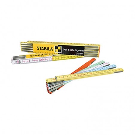 12428 Μέτρο Ξύλινο Stabila 2m Δίχρωμο