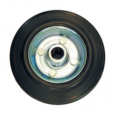 27523 Ρόδα Σκέτη Μαύρη ∅125mm