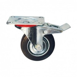 Ρόδα Περιστρεφόμενη με Φρένο και Ρουλεμάν ∅100mm 10.2x8.4x12.2cm