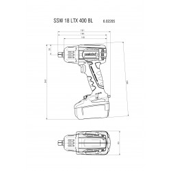 SSW 18 LTX 400 BL Μπουλονόκλειδο Μπαταρίας 18V (2x4.0Ah)