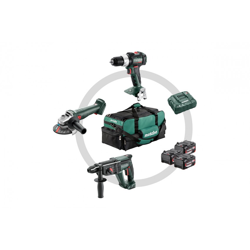 Combo Set 3.1 Μπαταρίας 18V SB 18 LT BL + W 18 L 9-125 Quick + KH 18 LTX 24 (3x5.2Ah)