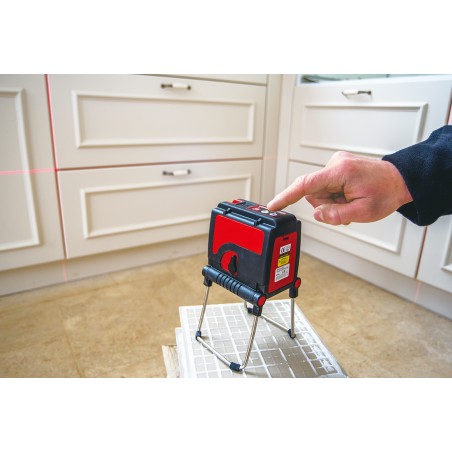 633114 Laser Γραμμικού Σταυρού 30m 3 Ακτίνων (Κόκκινη Δέσμη)