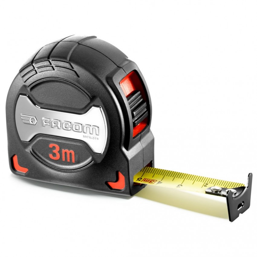 897A.319PB Μετροταινία με Στοπ 3m x 19mm