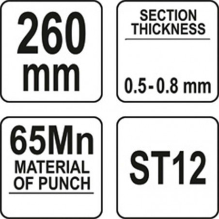 YT-51312 Πένσα Διάτρησης Προφίλ 260mm