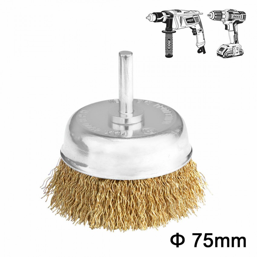 WB30751 Συρματόβουρτσα με Άξονα για Δράπανο