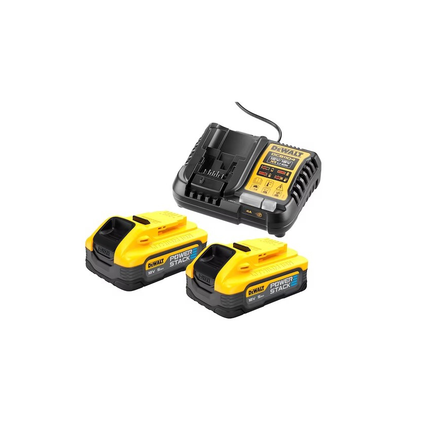 DCB1104H2-QW 18V XR ΚΙΤ 2x5Ah POWERSTACK + Πολυφορτιστής 4A