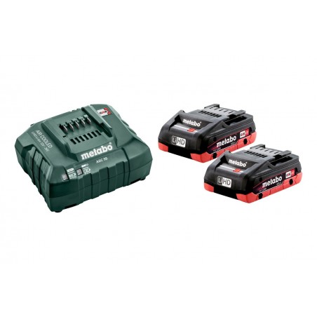 Set Φόρτισης 18V Φορτιστής ASC 55 + 2x4.0Ah Μπαταρίες Li-Power