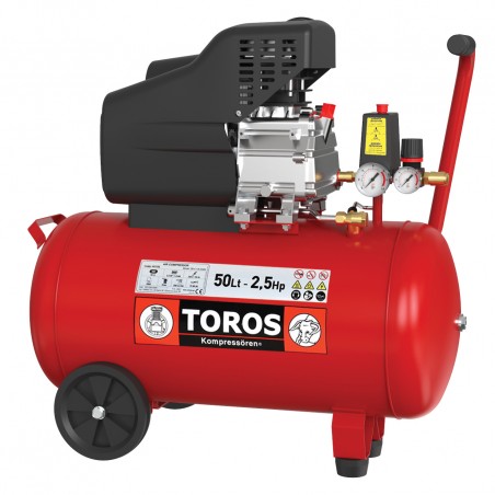 Αεροσυμπιεστής Μονομπλόκ Λαδιού 50Lt / 2,5Hp