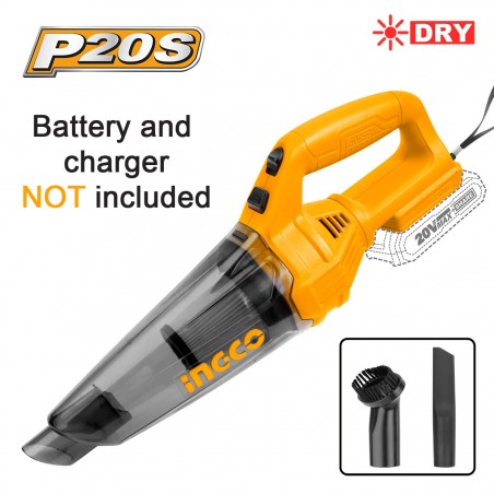 CVLI201261 Σκούπα Αυτοκινήτου Μπαταρίας 20V (Solo)