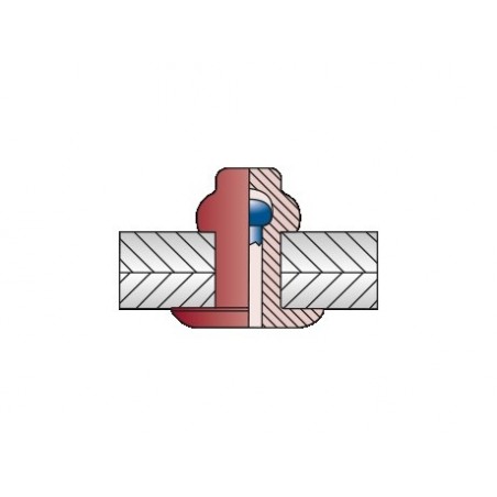 CERTO Με Επίπεδο Κεφάλι Alu/Steel 3,2 x 8