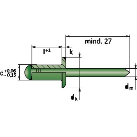 ALFO 3x10 Πριτσίνια με Κεφάλι Α2/Α2