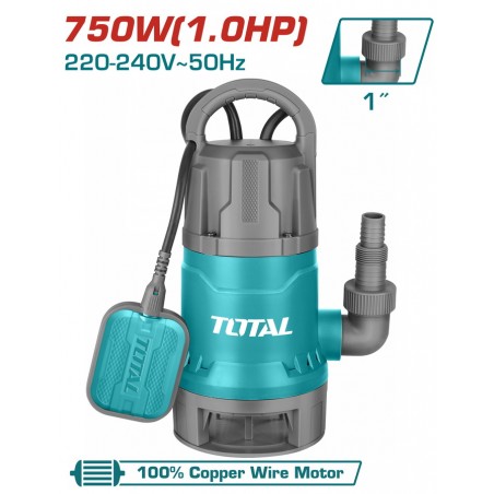 TWP87506 Yποβρύχια Aντλία Ακάθαρτων Υδάτων 750W