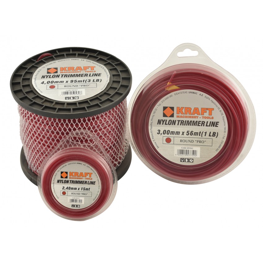 Round Pro Νήμα Κοπής Στρογγυλό 2.40mm 86m