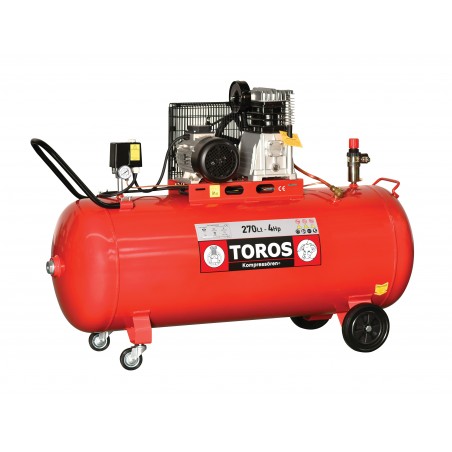 Επαγγελματικός Αεροσυμπιεστής με Ιμάντα 270Lt 4Hp