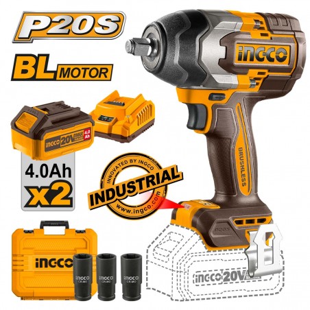 CIWLI2085E Κρουστικό Μπουλονόκλειδο Μπαταρίας 20V (2x4.0Ah)