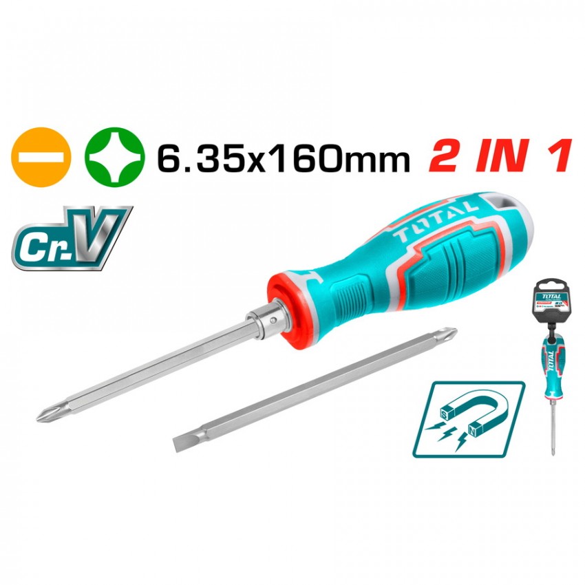 THT250206 Κατσαβίδι Μαγνητικό Διπλό PH2 + SL6.3 x 160