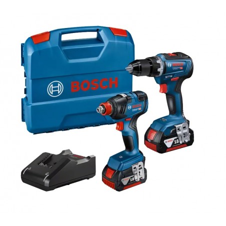 GDX 18V-200 + GSR 18V-55 Κρουστικό Κατσαβίδι & Δραπανοκατσάβιδο 18V (2x4.0Ah)