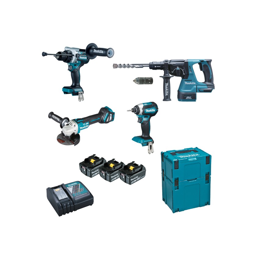 DLX4158TJ Σετ Εργαλείων Μπαταρίας 18V (3x5.0Ah)