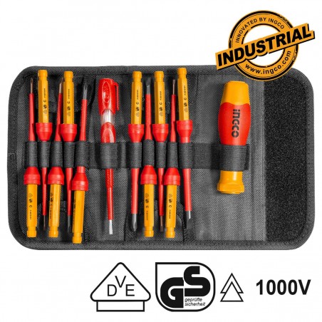 HKISD1201 Σετ Κατσαβίδια Ηλεκτρολόγου Ακριβείας VDE - 12 Τεμάχια