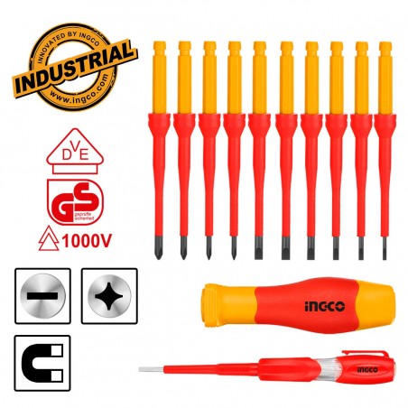 HKISD1201 Σετ Κατσαβίδια Ηλεκτρολόγου Ακριβείας VDE - 12 Τεμάχια