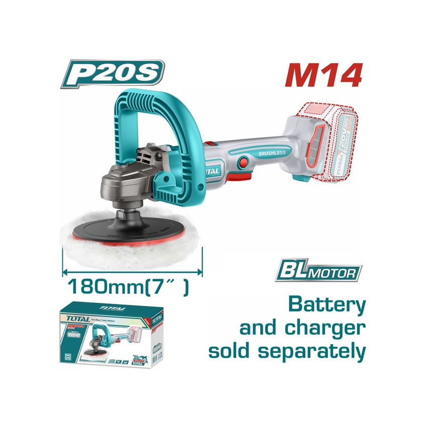 TAPLI2018 Γωνιακός Αλοιφαδόρος Μπαταρίας 180mm 20V (Solo)