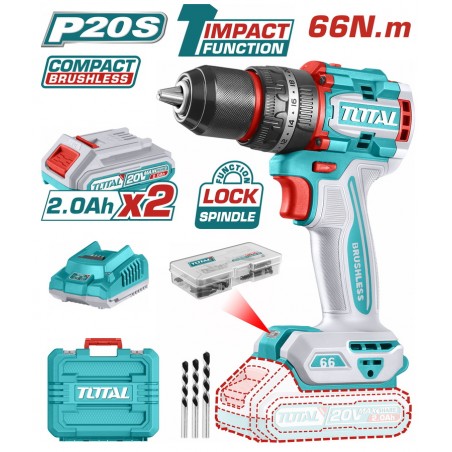 TIDLI20668 Δραπανοκατσάβιδο Κρουστικό Μπαταρίας 20V (2x2.0Ah)