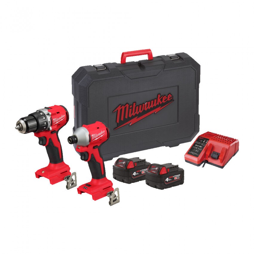 M18™ BLCPP2A-402C BRUSHLESS Σετ Κρουστικό Δραπανοκατσάβιδο 60.5Nm & Παλμικό Κατσαβίδι 190mm 18V (2x4.0Ah)