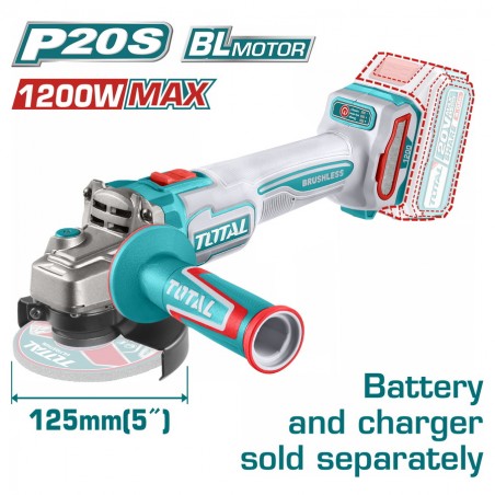 TAGLI221253 Γωνιακός Τροχός Μπαταρίας 20V 125mm (Solo) TAGLI221253 Γωνιακός Τροχός Μπαταρίας 20V 125mm (Solo)
