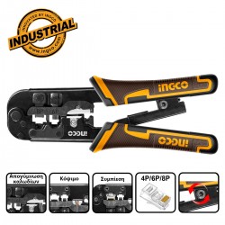 HMPCN2468R Πρέσα Ακροδεκτών Τηλεπικοινωνιών 3 σε 1